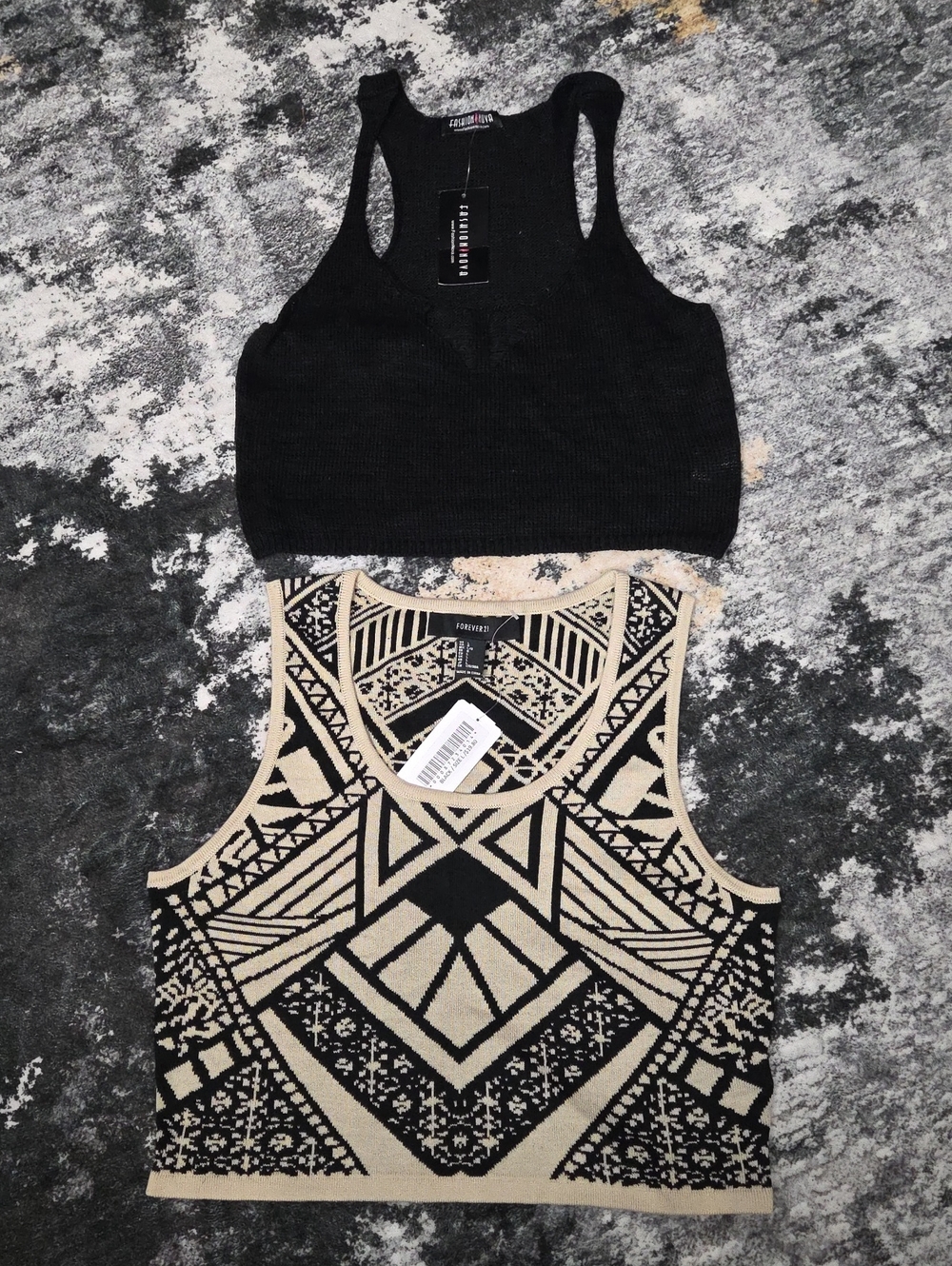 Fashion Nova & Forever 21 Crop Tops Size L NWT 2-Piece Bundle